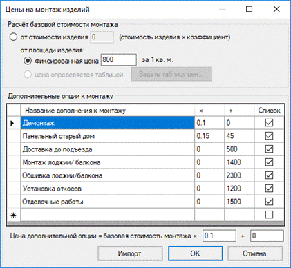 Расчёт стоимости монтажа окон и дверей